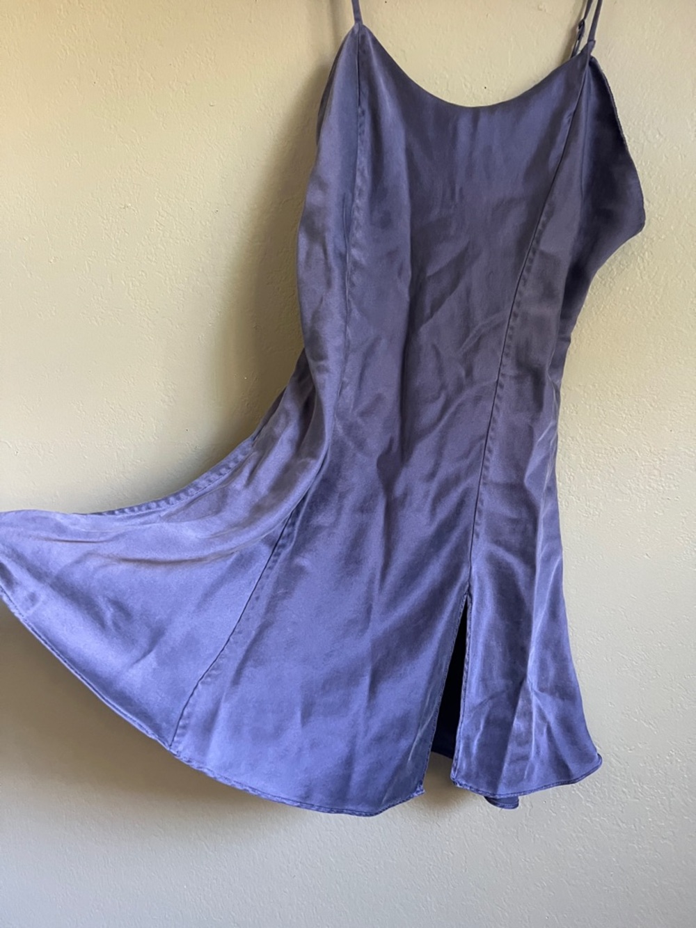 VS navy silk slip dress